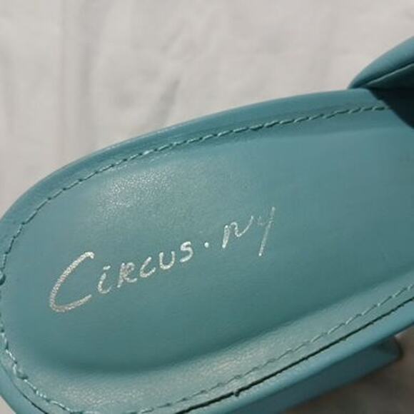 Circus NY by Sam Edelman 9.5 Marlie Platform Sandals Calypso Blue 3 3/4" Heel - Picture 2 of 14